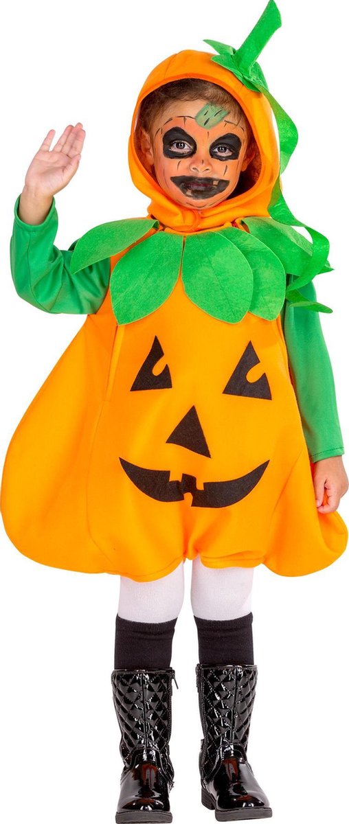 dressforfun - Kinderkostuum pompoen 104 (3-4y) - verkleedkleding kostuum halloween verkleden feestkleding carnavalskleding carnaval feestkledij partykleding - 300096