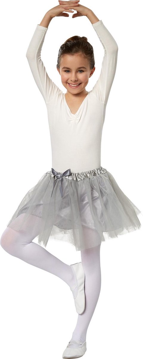 dressforfun - Kindertutu grijs 104 (3-4y) - verkleedkleding kostuum halloween verkleden feestkleding carnavalskleding carnaval feestkledij partykleding - 301931