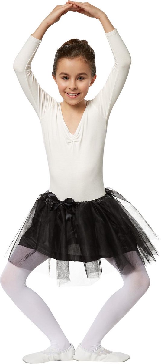 dressforfun - Kindertutu zwart 116 (5-6y) - verkleedkleding kostuum halloween verkleden feestkleding carnavalskleding carnaval feestkledij partykleding - 301936