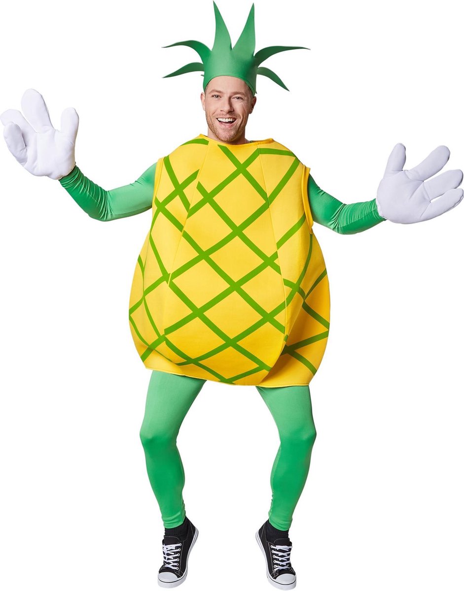 dressforfun - Kostuum ananas M - verkleedkleding kostuum halloween verkleden feestkleding carnavalskleding carnaval feestkledij partykleding - 301631