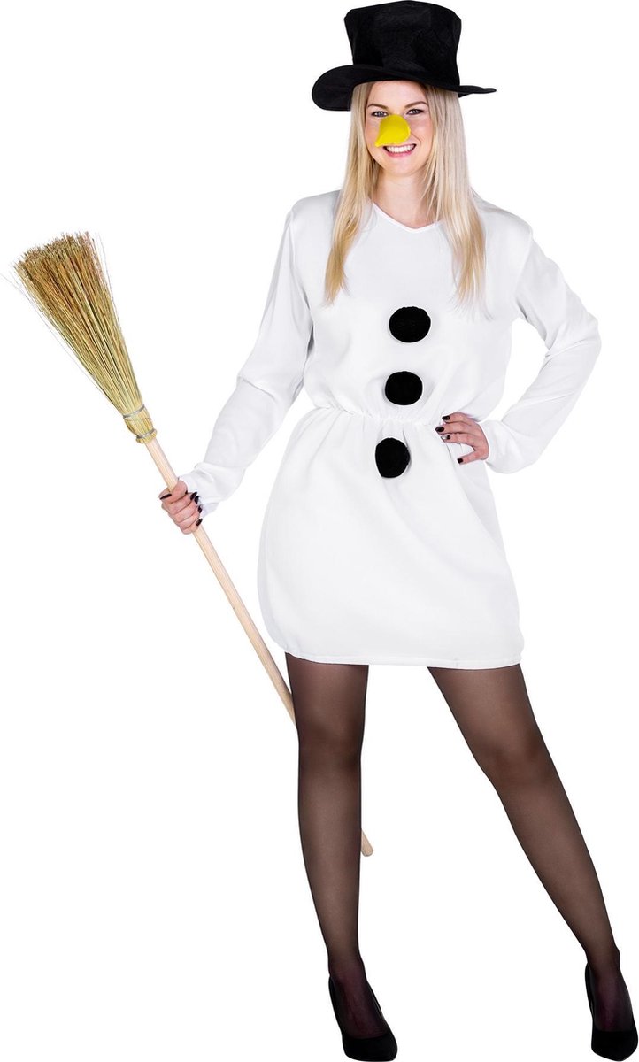 dressforfun - Kostuum sneeuwvrouw L/XL - verkleedkleding kostuum halloween verkleden feestkleding carnavalskleding carnaval feestkledij partykleding - 300461