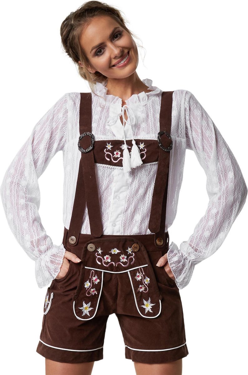 dressforfun - Lederhose Alpsee L - verkleedkleding kostuum halloween verkleden feestkleding carnavalskleding carnaval feestkledij partykleding - 302807