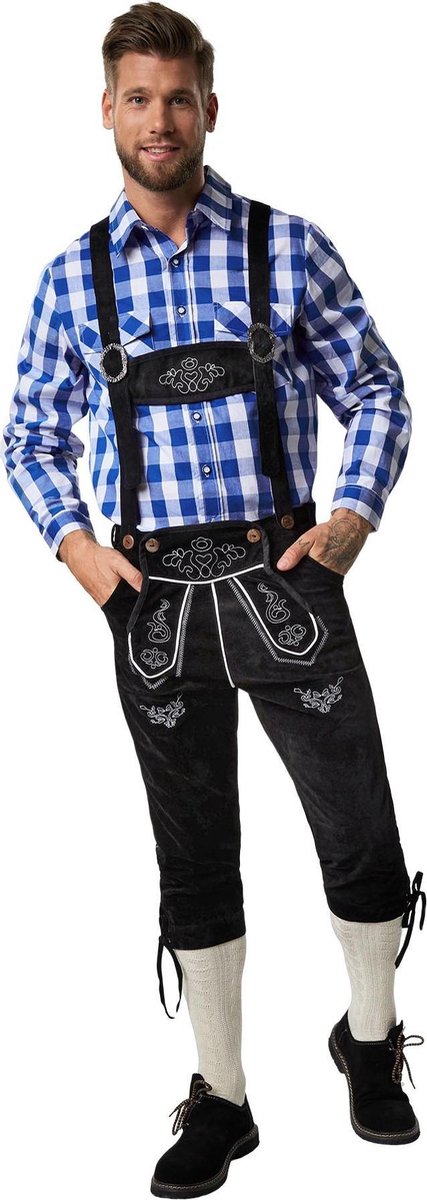 dressforfun - Lederhose Fichtelgebirge M - verkleedkleding kostuum halloween verkleden feestkleding carnavalskleding carnaval feestkledij partykleding - 302841