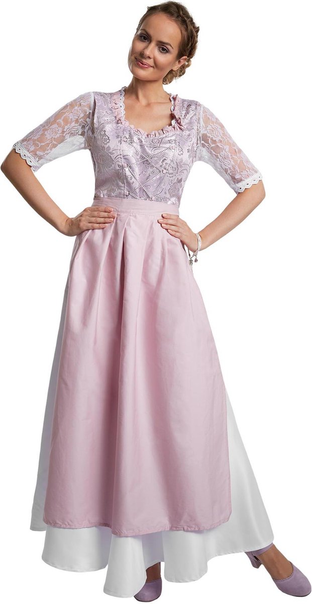 dressforfun - Maxi-Dirndl Neuschwanstein model 2 XXL - verkleedkleding kostuum halloween verkleden feestkleding carnavalskleding carnaval feestkledij partykleding - 304649