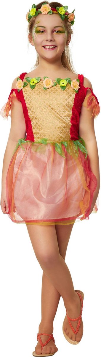 dressforfun - Meisjeskostuum bloemenkind 164 (13-14y) - verkleedkleding kostuum halloween verkleden feestkleding carnavalskleding carnaval feestkledij partykleding - 301703