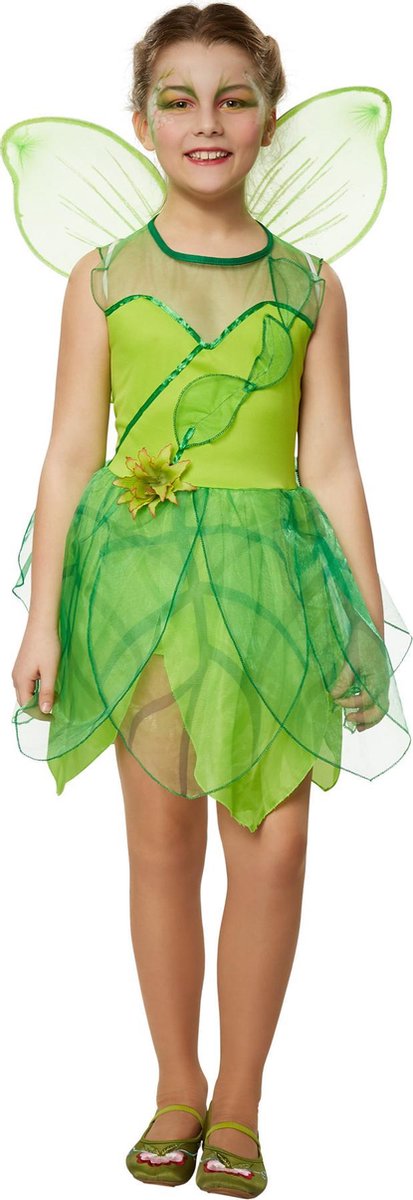 dressforfun - Meisjeskostuum bosfee 128 (7-8y) - verkleedkleding kostuum halloween verkleden feestkleding carnavalskleding carnaval feestkledij partykleding - 301712