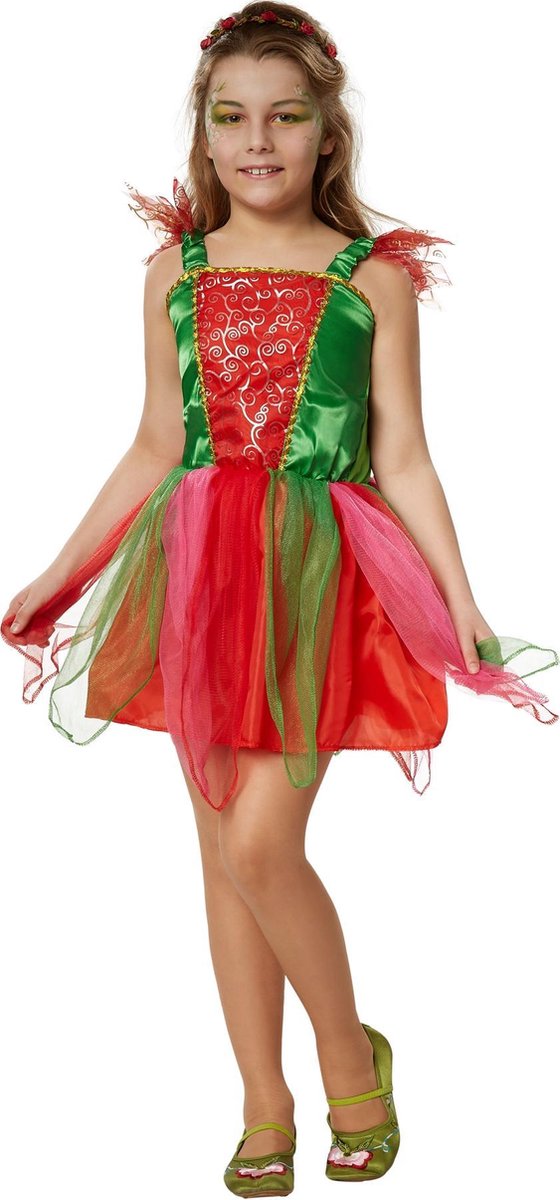 dressforfun - Meisjeskostuum bosprinses 116 (5-6y) - verkleedkleding kostuum halloween verkleden feestkleding carnavalskleding carnaval feestkledij partykleding - 301693