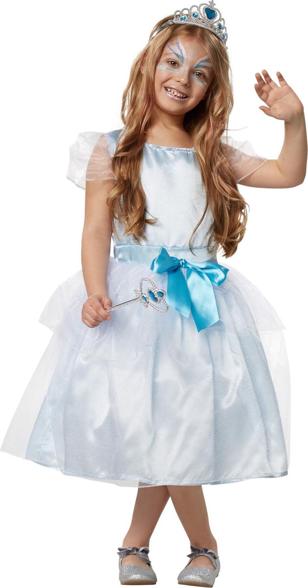 dressforfun - Meisjeskostuum ijsprinses 104 (3-4y) - verkleedkleding kostuum halloween verkleden feestkleding carnavalskleding carnaval feestkledij partykleding - 301726