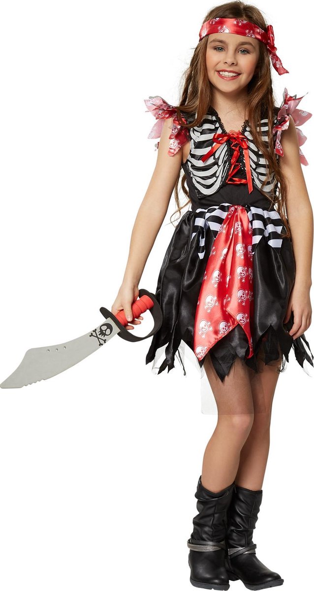 dressforfun - Meisjeskostuum piratenprinses 116 (5-6y) - verkleedkleding kostuum halloween verkleden feestkleding carnavalskleding carnaval feestkledij partykleding - 301747