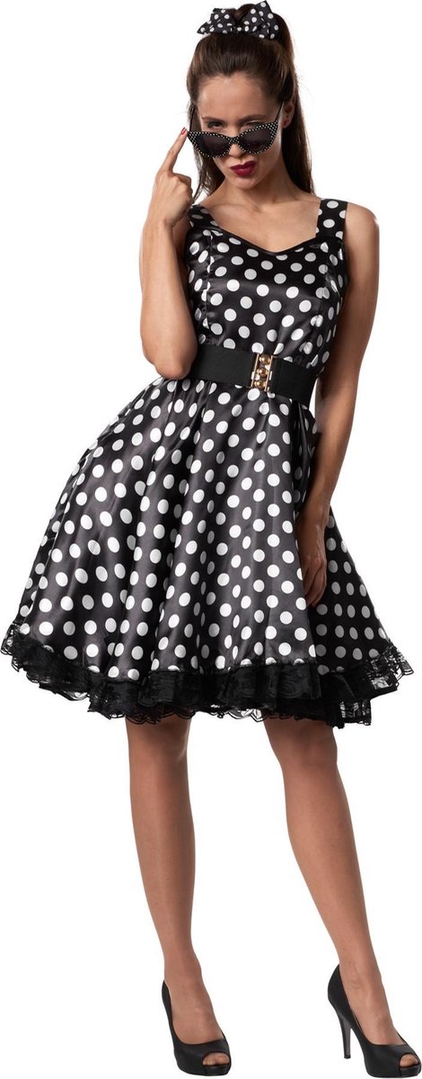 dressforfun - Rockabily lady L - verkleedkleding kostuum halloween verkleden feestkleding carnavalskleding carnaval feestkledij partykleding - 302157