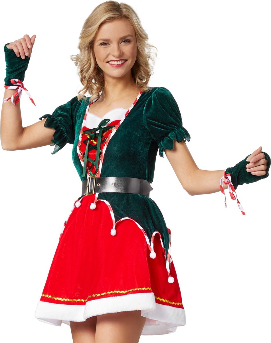 dressforfun - Sexy kerstelf L - verkleedkleding kostuum halloween verkleden feestkleding carnavalskleding carnaval feestkledij partykleding - 303412