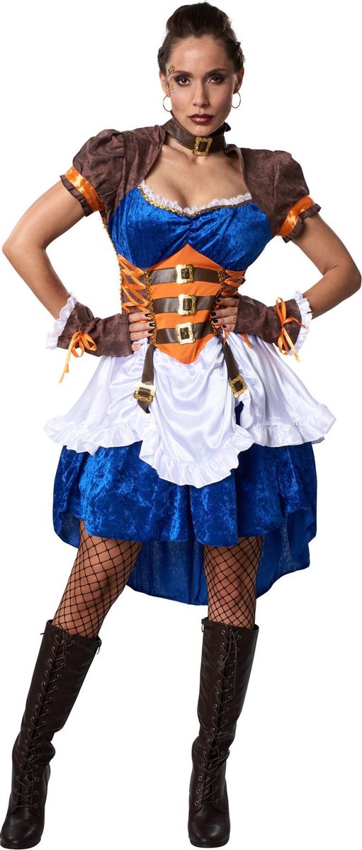 dressforfun - Steampunk avonturierster M - verkleedkleding kostuum halloween verkleden feestkleding carnavalskleding carnaval feestkledij partykleding - 302306