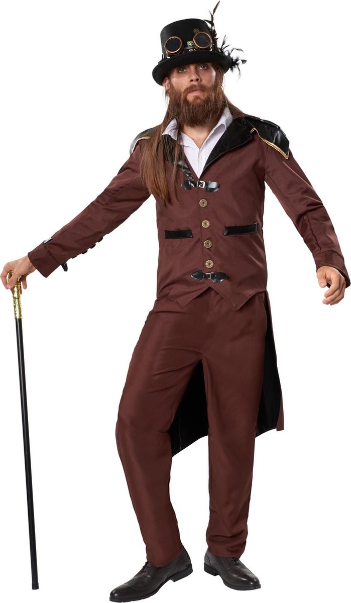 dressforfun - Steampunk graaf L - verkleedkleding kostuum halloween verkleden feestkleding carnavalskleding carnaval feestkledij partykleding - 302347