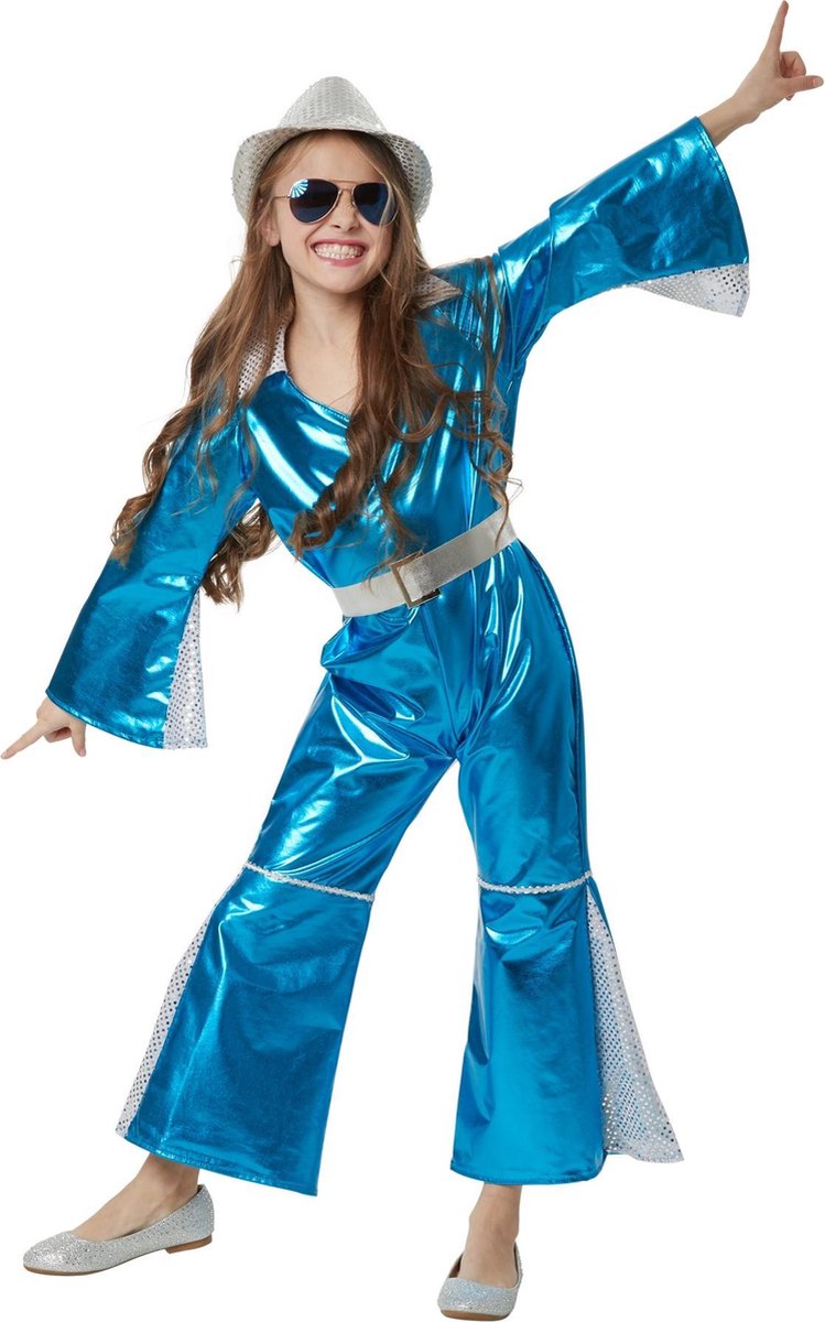 dressforfun - Stralende Disco Starlet 104 (3-4y) - verkleedkleding kostuum halloween verkleden feestkleding carnavalskleding carnaval feestkledij partykleding - 302363