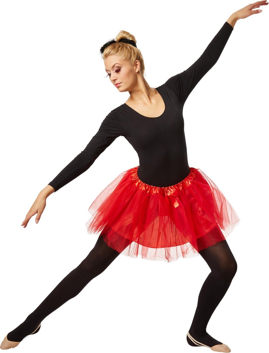 dressforfun - Tutu rood L/XL - verkleedkleding kostuum halloween verkleden feestkleding carnavalskleding carnaval feestkledij partykleding - 301964