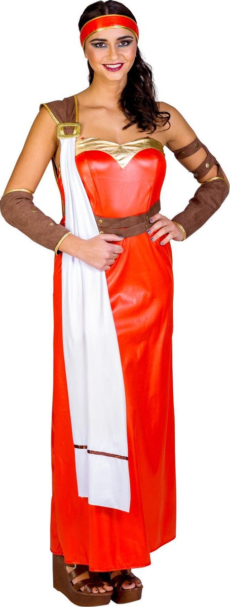 dressforfun - Vrouwenkostuum Romeinse gladiator XL - verkleedkleding kostuum halloween verkleden feestkleding carnavalskleding carnaval feestkledij partykleding - 300193