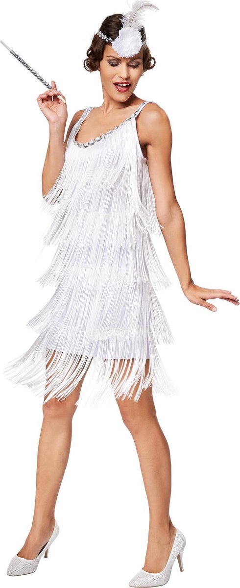 dressforfun - Vrouwenkostuum charleston diva L - verkleedkleding kostuum halloween verkleden feestkleding carnavalskleding carnaval feestkledij partykleding - 301587