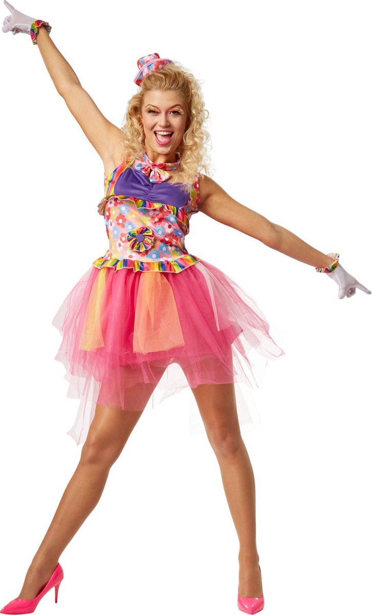 dressforfun - Vrouwenkostuum muziekster van de jaren 80 L - verkleedkleding kostuum halloween verkleden feestkleding carnavalskleding carnaval feestkledij partykleding - 301684