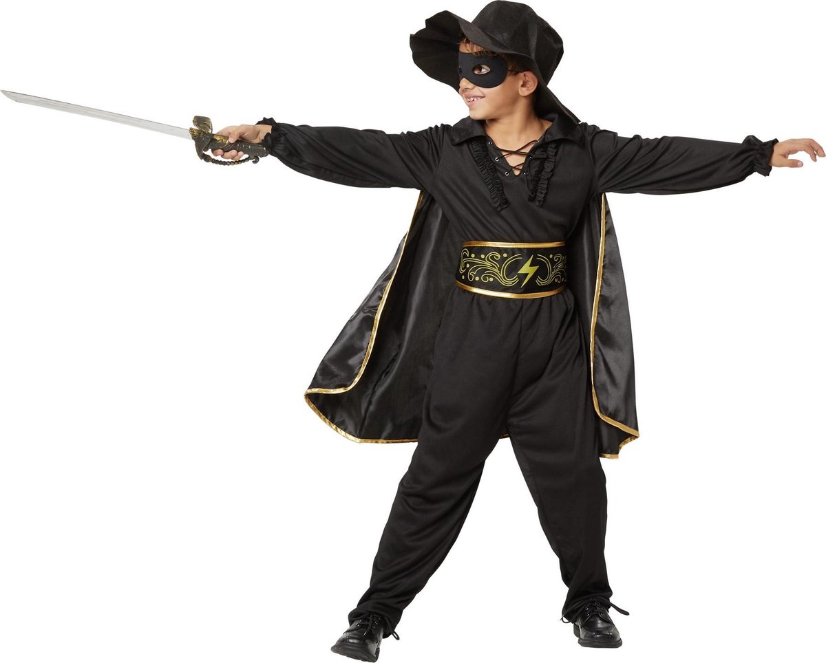 dressforfun - Zorro 116 (5-6y) - verkleedkleding kostuum halloween verkleden feestkleding carnavalskleding carnaval feestkledij partykleding - 302588