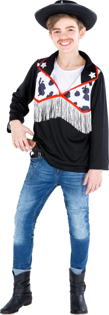 dressforfun - jongenskostuum cowboyhemd Sheriff 152 (12-14y) - verkleedkleding kostuum halloween verkleden feestkleding carnavalskleding carnaval feestkledij partykleding - 300536