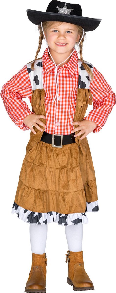 dressforfun - meisjeskostuum cowgirl Texas 128 (8-10y) - verkleedkleding kostuum halloween verkleden feestkleding carnavalskleding carnaval feestkledij partykleding - 300546