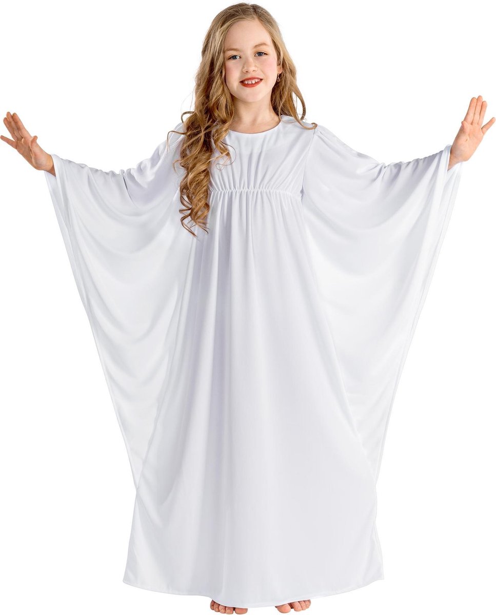 dressforfun - meisjeskostuum hemels Engeltje 128 (8-10y) - verkleedkleding kostuum halloween verkleden feestkleding carnavalskleding carnaval feestkledij partykleding - 300219