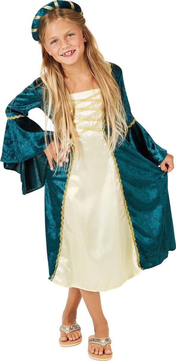 dressforfun - meisjeskostuum kasteelprinses 104 (3-4y) - verkleedkleding kostuum halloween verkleden feestkleding carnavalskleding carnaval feestkledij partykleding - 300973