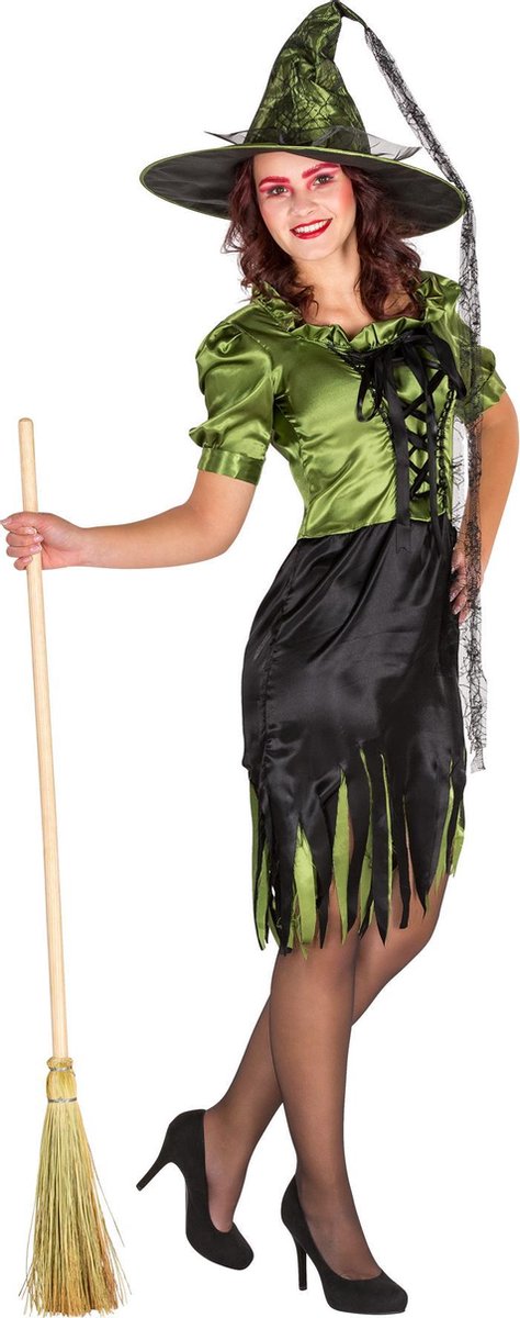 dressforfun - vrouwenkostuum Sexy Witch M - verkleedkleding kostuum halloween verkleden feestkleding carnavalskleding carnaval feestkledij partykleding - 300087