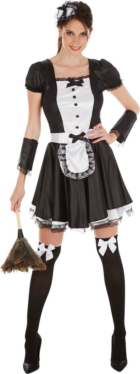 dressforfun - vrouwenkostuum sexy dienstmeisje M - verkleedkleding kostuum halloween verkleden feestkleding carnavalskleding carnaval feestkledij partykleding - 301061