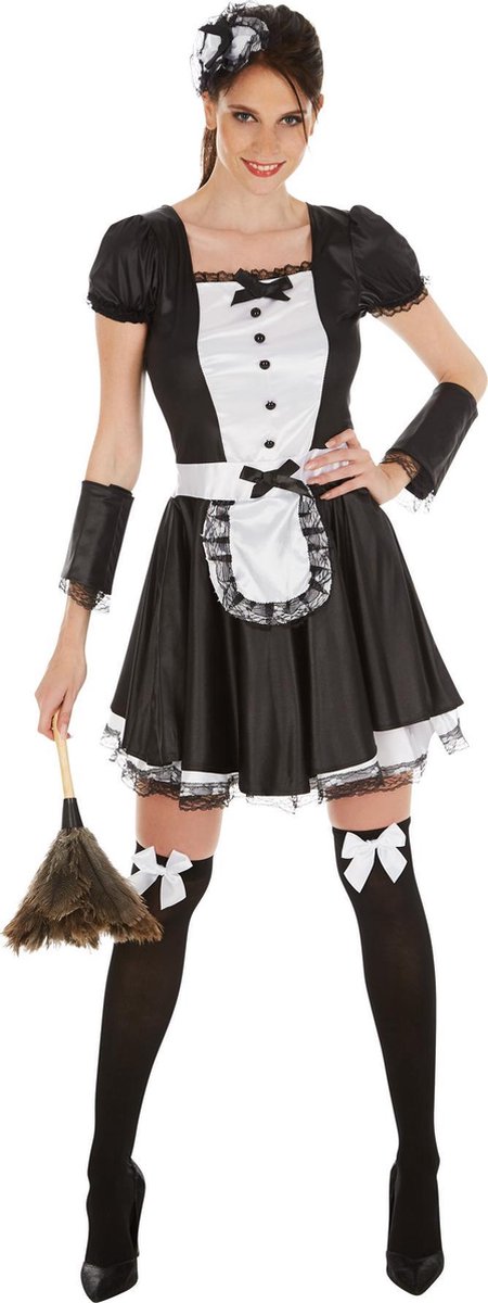 dressforfun - vrouwenkostuum sexy dienstmeisje S - verkleedkleding kostuum halloween verkleden feestkleding carnavalskleding carnaval feestkledij partykleding - 301060