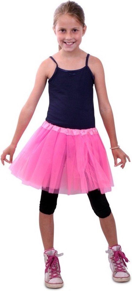 Dans & Entertainment Kostuum | Tule Rokje Kinderen Roze Meisje | One size | Carnaval kostuum | Verkleedkleding