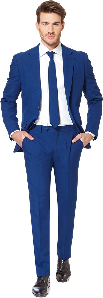 OppoSuits Navy Royale - Mannen Zomer Kostuum - Blauw - Feest - Maat 50