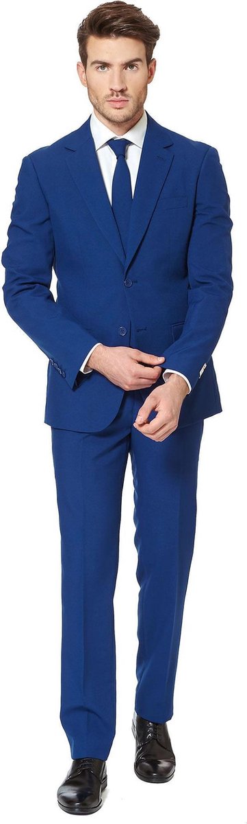 OppoSuits Navy Royale - Mannen Zomer Kostuum - Blauw - Feest - Maat 60