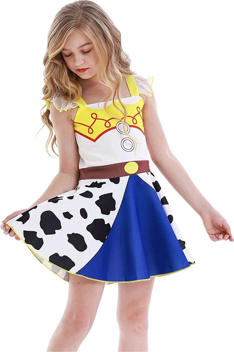 Joya Kids® Toy Story Jurk | Luxe Verkleedjurk | Prinsessenjurk Meisje | Verkleedkleren Meisje | Prinsessen Verkleedkleding | Carnavalskleding Kinderen | Roze | Maat 100