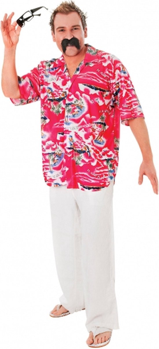 Rode Hawaii blouse voor heren