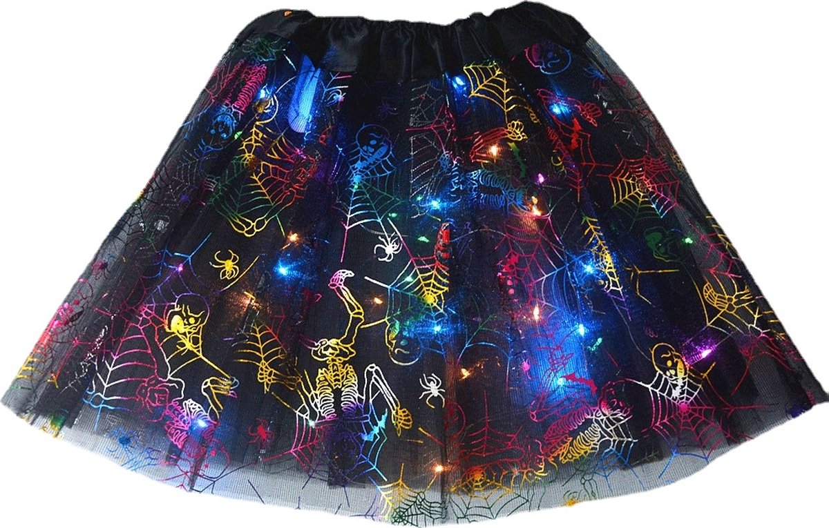 Halloween Lichtgevende Rok/Tutu - Zwart Met RGB Kleuren