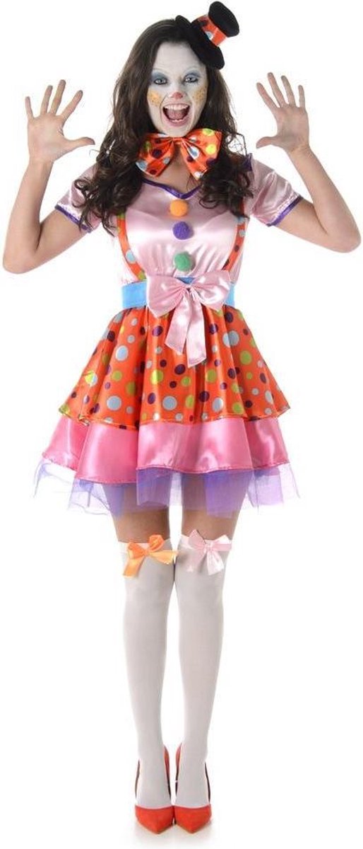 Karnival Costumes Clown Kostuum Carnaval kostuum Verkleedkleding Carnavalskleding Dames- XS - Roze