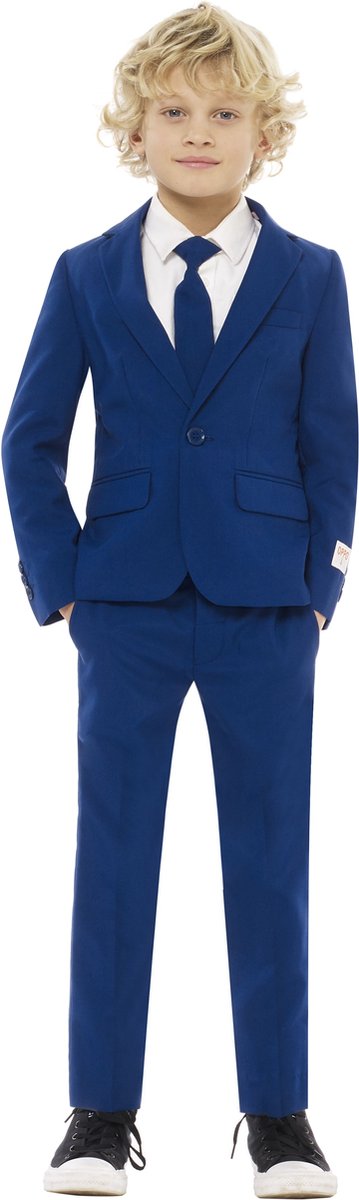 OppoSuits Navy Royale - Jongens Kostuum - Blauw - Feest - Maat 92/98