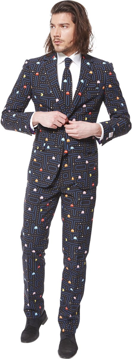 OppoSuits PAC-MAN - Mannen Zomer Kostuum - Zwart - Carnaval - Maat 62