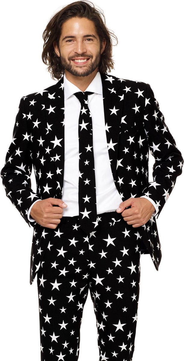 OppoSuits Starstruck - Mannen Kostuum - Zwart - Feest - Maat 48