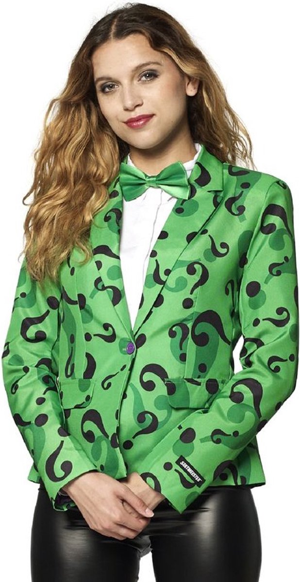 Suitmeister - The Riddler™ - Dames Jasje - Carnaval - Halloween - Maat M