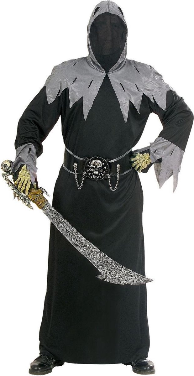 Widmann - Beul & Magere Hein Kostuum - Mystieke Krijgsheer Kostuum Man - Zwart - XL - Halloween - Verkleedkleding