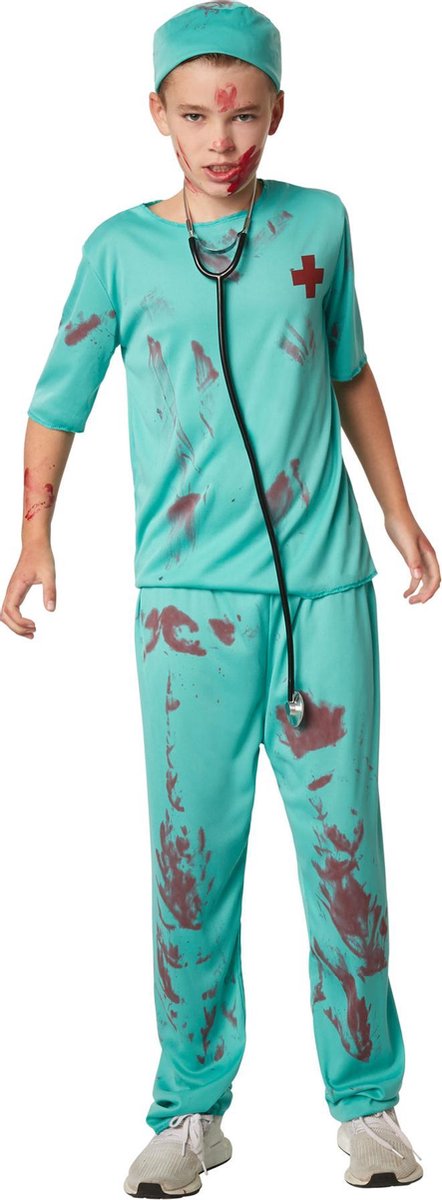 dressforfun - Griezelige arts 140 (9-10y) - verkleedkleding kostuum halloween verkleden feestkleding carnavalskleding carnaval feestkledij partykleding - 302212