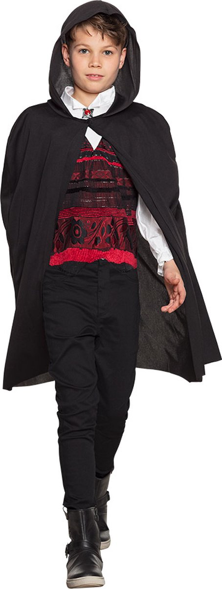 Boland - Kindercape Dusk zwart - Zwart - One size - Kinderen - Vampier - Halloween - Horror - Vampier