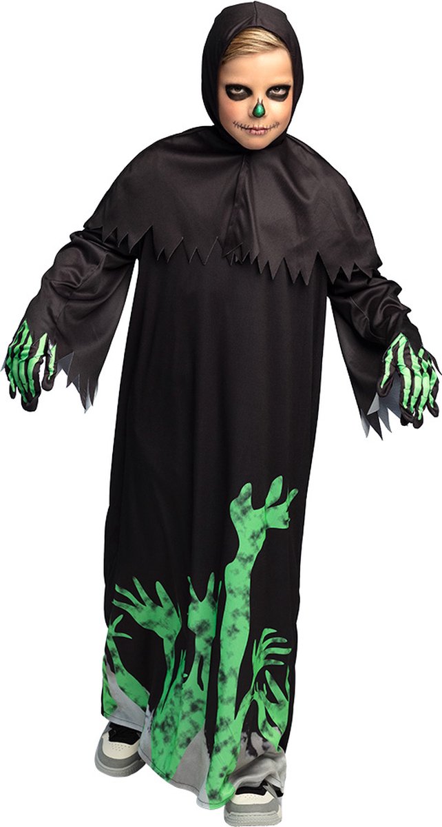 Boland - Kostuum Glowing reaper (10-12 jr) - Multi - 10-12 jaar - Kinderen - Grim reaper - Halloween verkleedkleding - Horror - Reaper