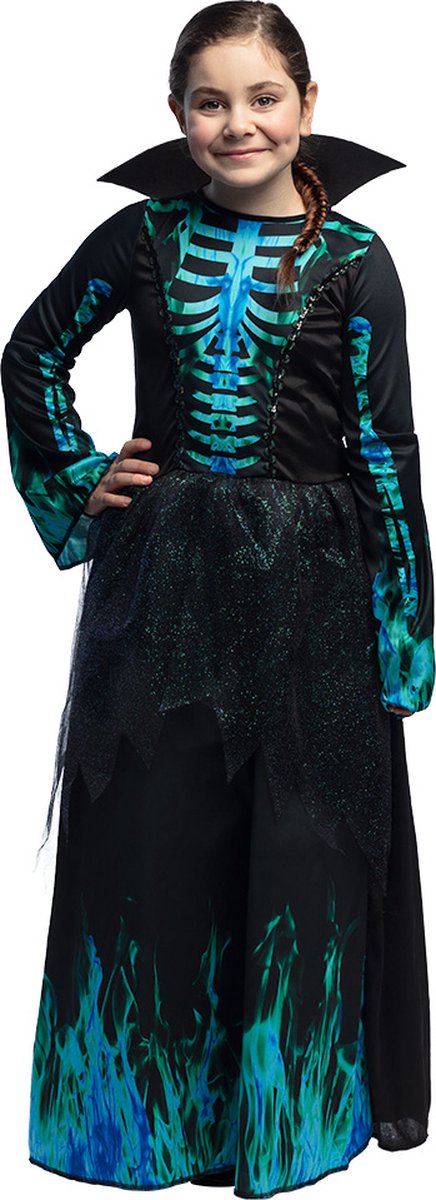 Boland - Kostuum Skeleton Azura (10-12 jr) - Multi - 10-12 jaar - Kinderen - Skelet - Halloween verkleedkleding - Skelet