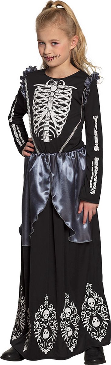 Boland - Kostuum Skeleton queen (10-12 jr) - Multi - 10-12 jaar - Kinderen - Skelet - Halloween verkleedkleding - Skelet