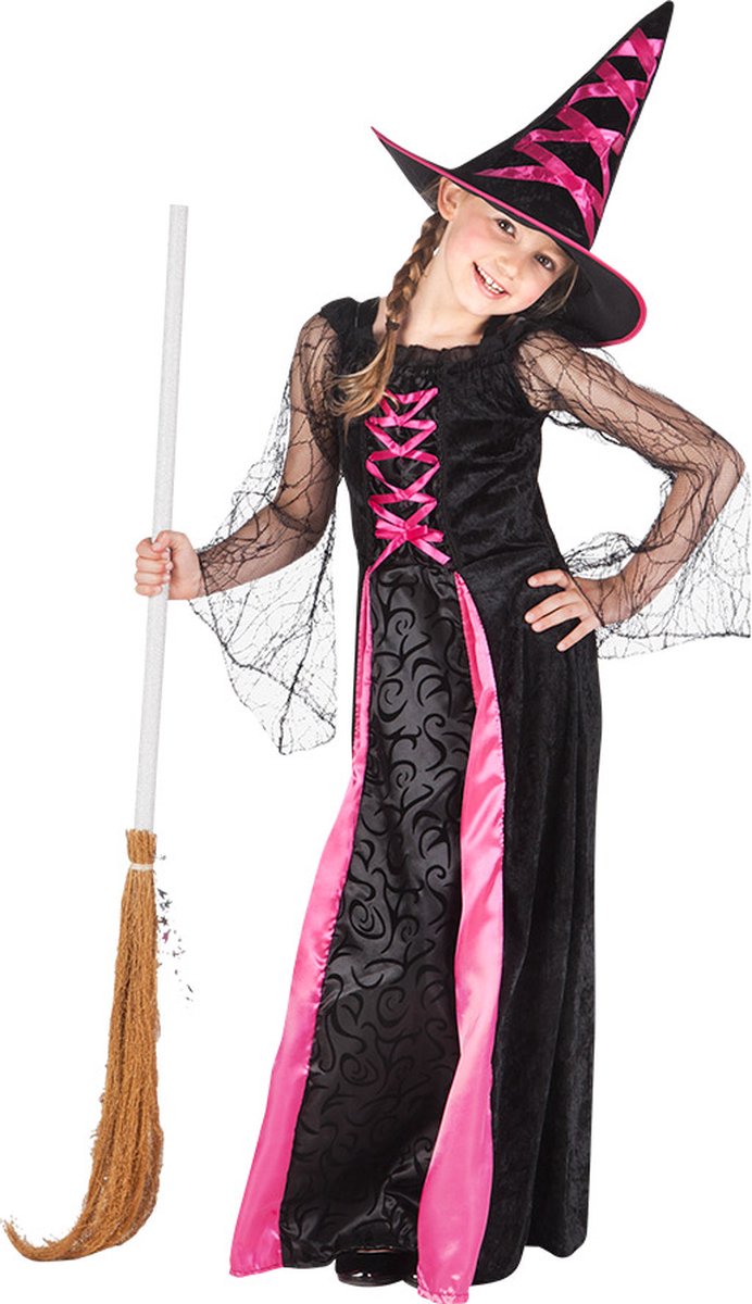 Boland - Kostuum Webbed witch (4-6 jr) - Multi - 4-6 jaar - Kinderen - Heks - Halloween verkleedkleding - Heks