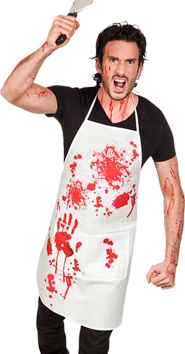 Boland - Schort Bloody (M/L) - Wit - One size - Volwassenen - Monster - Halloween accessoire - Horror