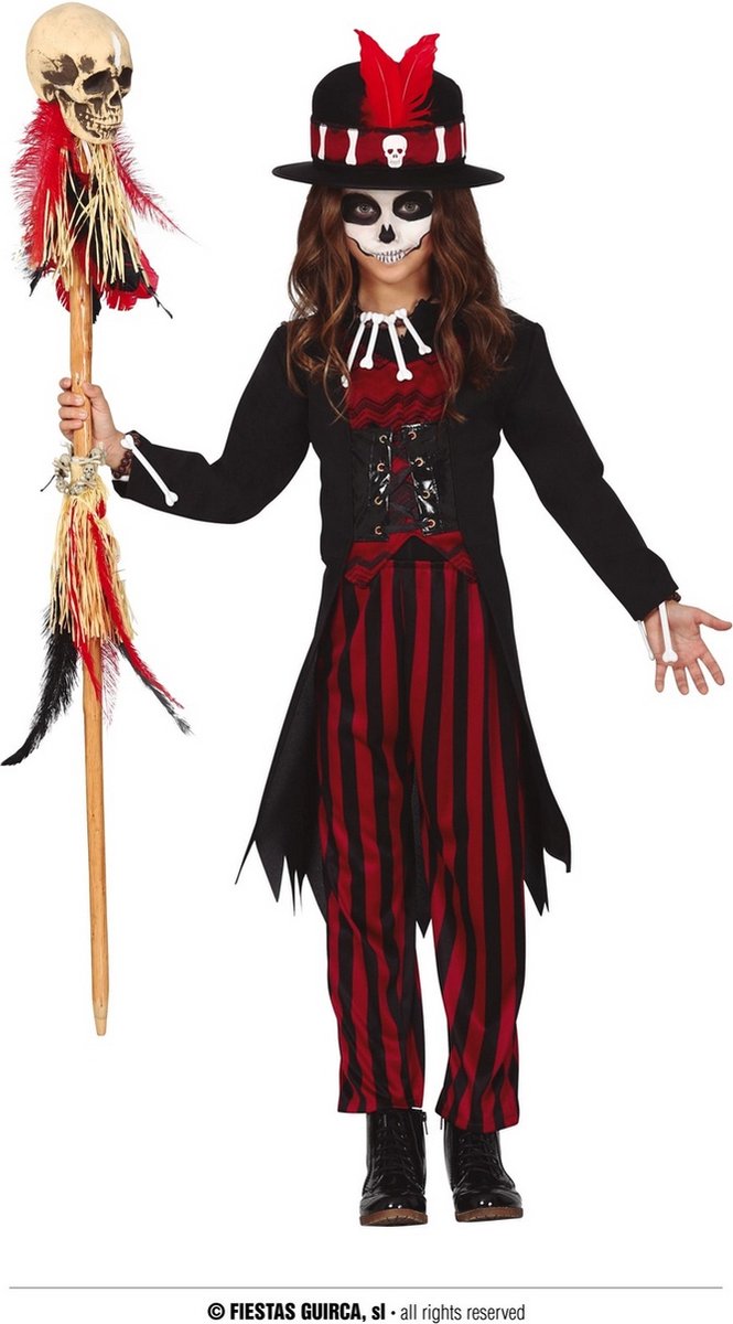 Fiestas Guirca - Voodoo Girl (10-12 jaar) - Halloween Kostuum voor kinderen - Halloween - Halloween kostuum meisjes